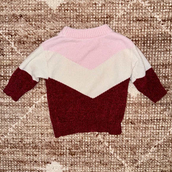 SOVEREIGN CODE Girls' Sima Chevron Color Block Sweater - Lavender/Orchid (6M) - Picture 2 of 4